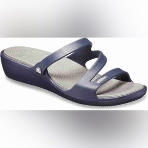 CROCS Navy Blue Women's Sandals,Like new